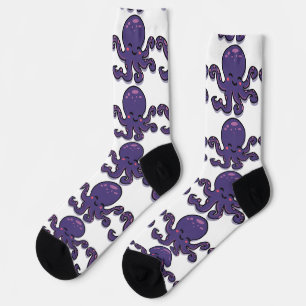 Cute Purple Octopus Thunder_Cove Socks