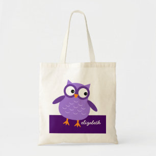 Cute Purple Owl Custom Name For Her A27 Tote Bag