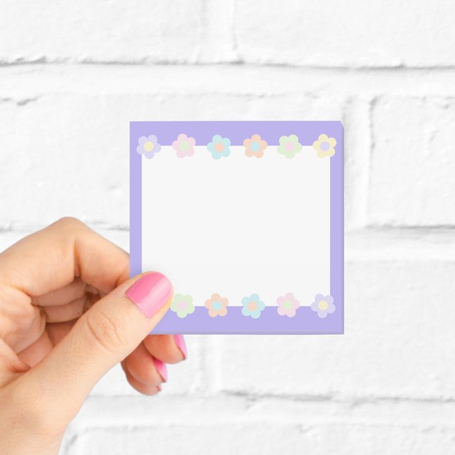 Cute Purple Pastel Flowers  Post-it Notes (Creator Uploaded)