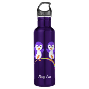 Cute Purple Penguin 710 Ml Water Bottle