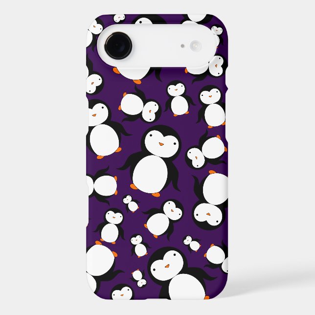 Cute purple penguin pattern Case-Mate iPhone case (Back)