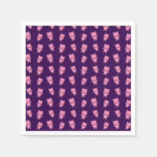 Cute purple pig pattern napkin