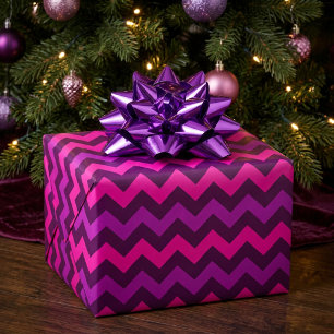 Cute Purple Pink Chevrons Wrapping Paper
