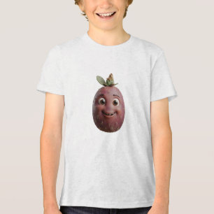 Cute Purple Prickly Pear Cactus Character Tee