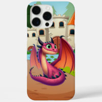 Cute purple/red cartoon dragon