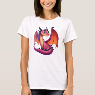 Cute purple/red cartoon dragon T-Shirt