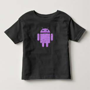 Cute Purple Robot Toddler T-Shirt