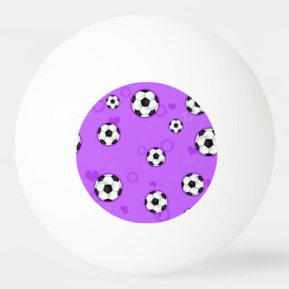 Cute Purple Soccer Star Ping Pong Ball