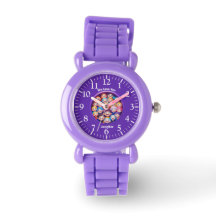 Cute purple Valentine’s Day, cartoon kids