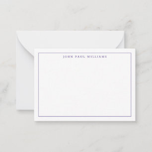 Cute Purple Violet Professional Simple Thin Border Card