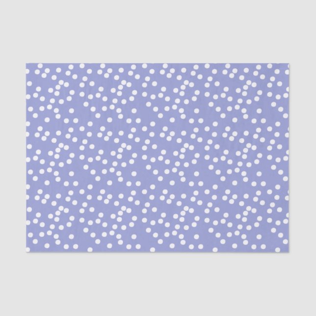 Cute Purple & White Confetti / Polkadots Tissue Paper (Front)