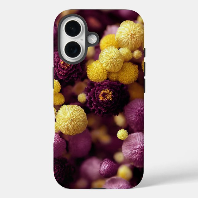 Cute Purple & Yellow Flowers Phone Case (Back)