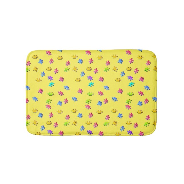 Cute Puzzle Piece Bath Mat (Front)