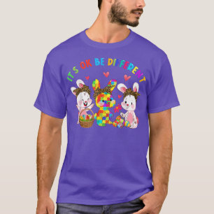Cute Puzzle Rabbit Its Ok To Be Different Autism A T-Shirt