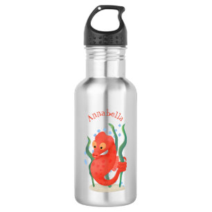 Cute pygmy seahorse cartoon 532 ml water bottle