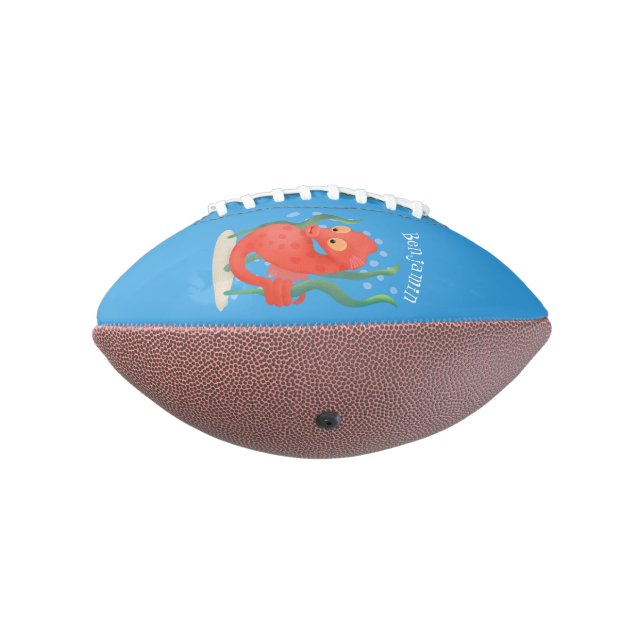 Cute pygmy seahorse cartoon american football (Rotated 270)