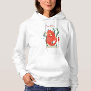 Cute pygmy seahorse cartoon hoodie