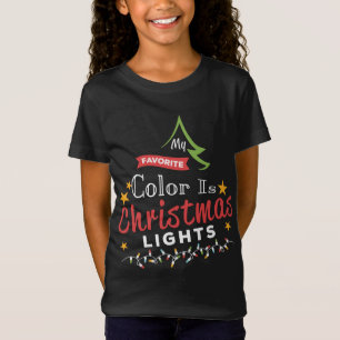 Cute Pyjamas Christmas My Favourite Colour Is Chri T-Shirt