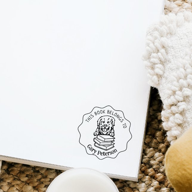  Cute Pyrenees Dog Book Rubber Stamp (Creator Uploaded)