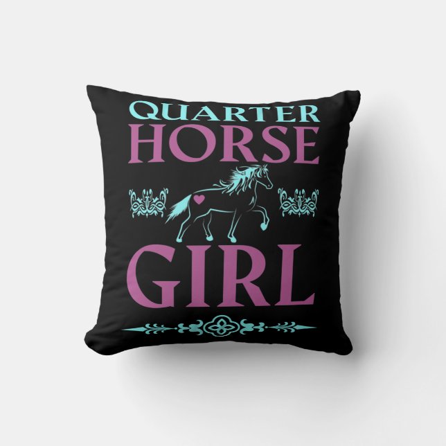 Cute Quarter Horse Girl   Cushion (Front)