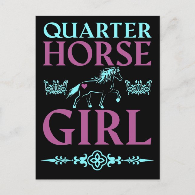 Cute Quarter Horse Girl      Postcard (Front)