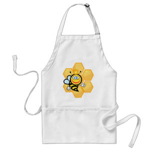 cute queen bee and beehive standard apron