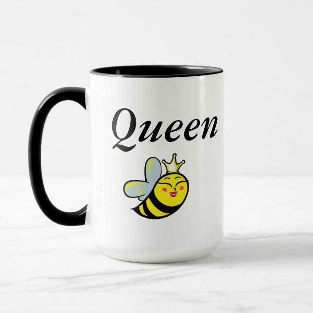 Cute Queen Bee Gift Coffee Mugs (Left)