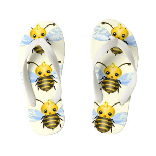 Cute Queen Bee Kid's Flip Flops