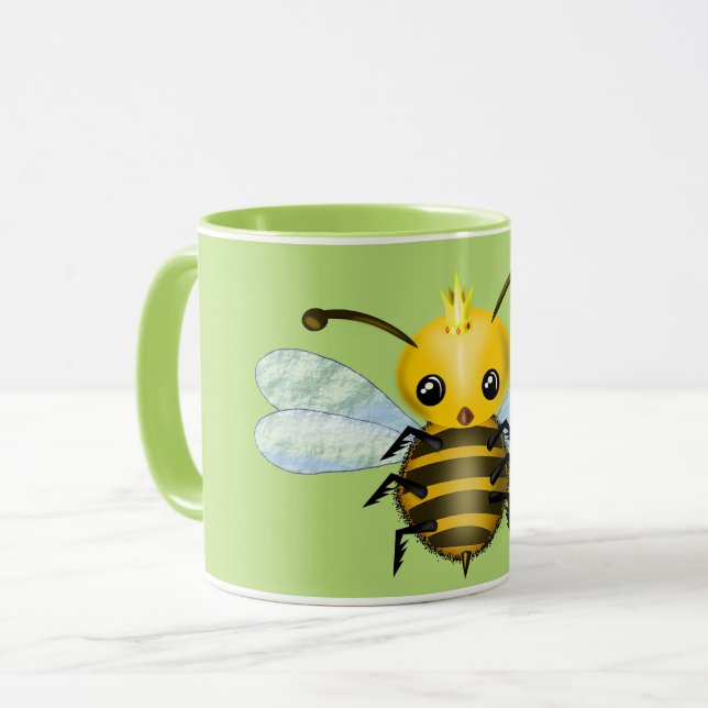 Cute Queen Bee Mug (Front Left)