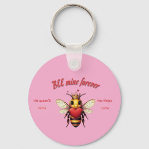 cute queen bee valentine key ring