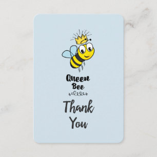 Cute Queen Bee with Crown Thank You