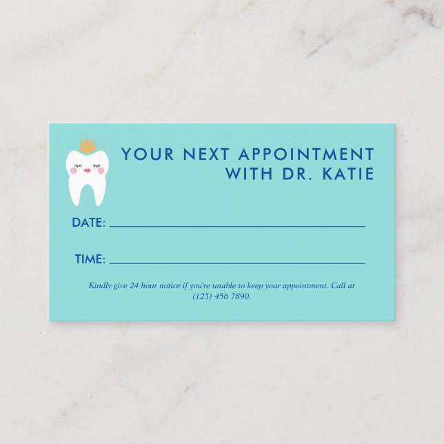Cute Queen Tooth Paediatrics Dentist Appointment (Front)