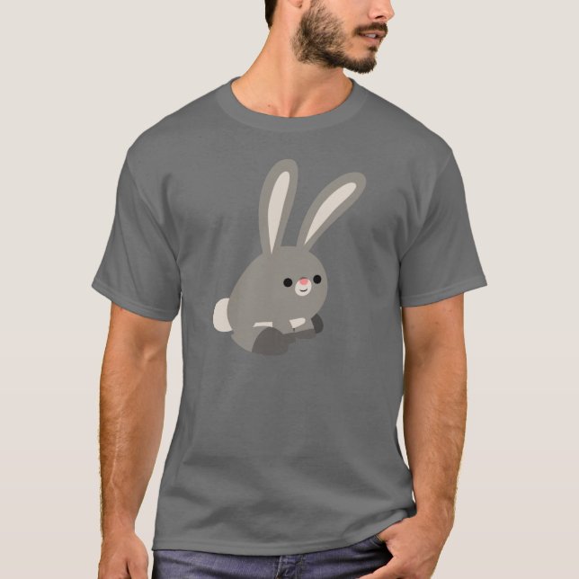 Cute Quiet Cartoon Rabbit T-Shirt (Front)