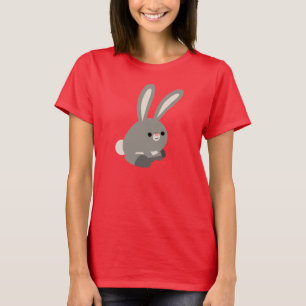 Cute Quiet Cartoon Rabbit Women T-Shirt