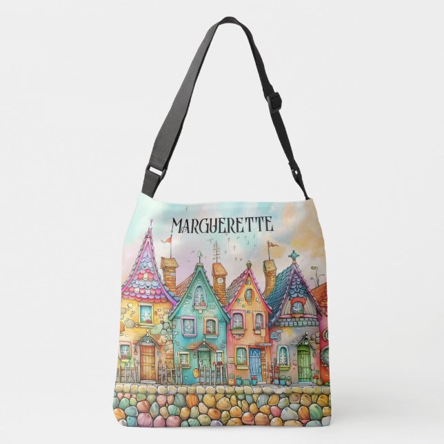 Cute Quirky Bicycle Girl - See Back - Tote (Back)