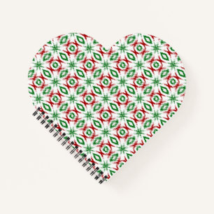 Cute Quirky Cabincore Minimalist Christmas Ikat Notebook