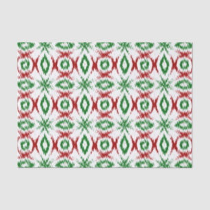 Cute Quirky Cabincore Minimalist Christmas Ikat Tissue Paper