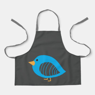 Cute quirky colourful birds apron