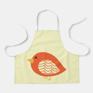 Cute quirky colourful birds apron