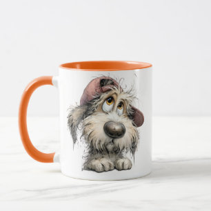 Cute Quirky Dog Drawiing Mug