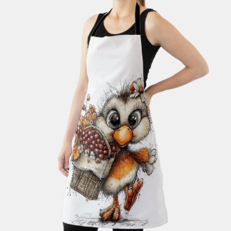 CUTE QUIRKY FALL THANKSGIVING TURKEY APRON