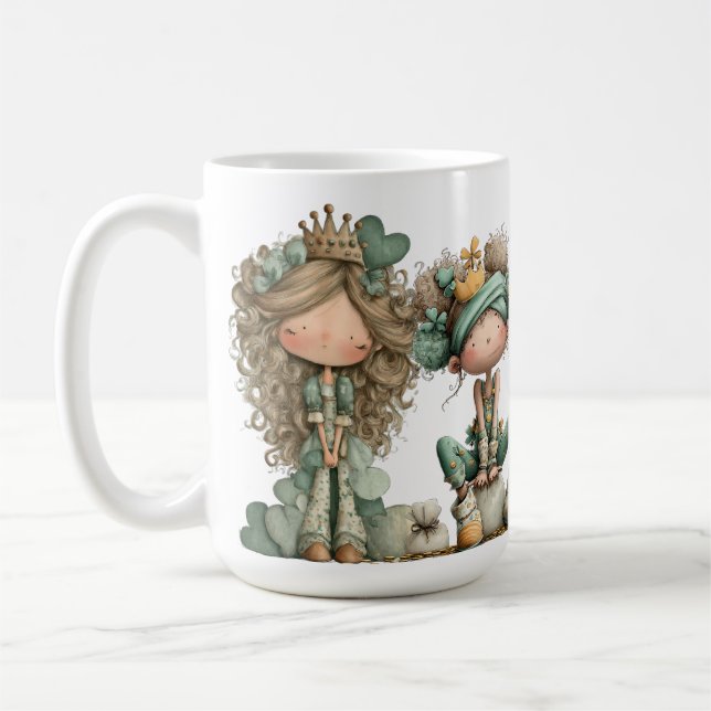 CUTE QUIRKY LITTLE IRISH GIRLS  COFFEE MUG (Left)