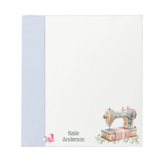 Cute Quirky Sewing Machine Notepad