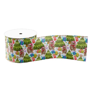 Cute Quokka Christmas Grosgrain Ribbon