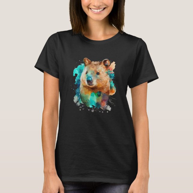 Cute Quokka for kangaroo  Colorful pop T-Shirt (Front)