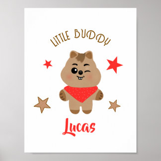 Cute Quokka Little Buddy Personalised Design Poster