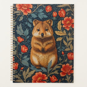 Cute Quokka William Morris Inspired Floral Planner