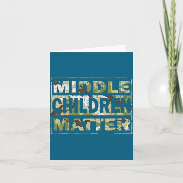 Cute Quote Middle Camo Redleg Matter Card (Front)