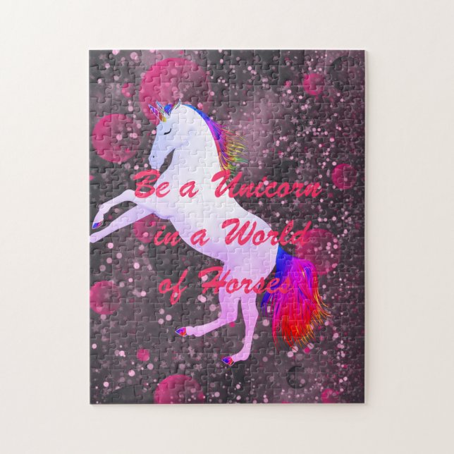 Cute Quote Unicorn Jigsaw Puzzle (Vertical)