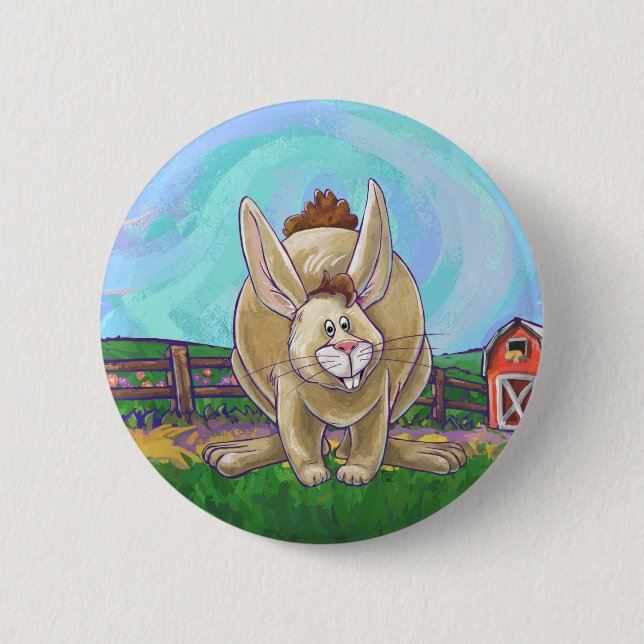 Cute Rabbit Animal Parade 6 Cm Round Badge (Front)